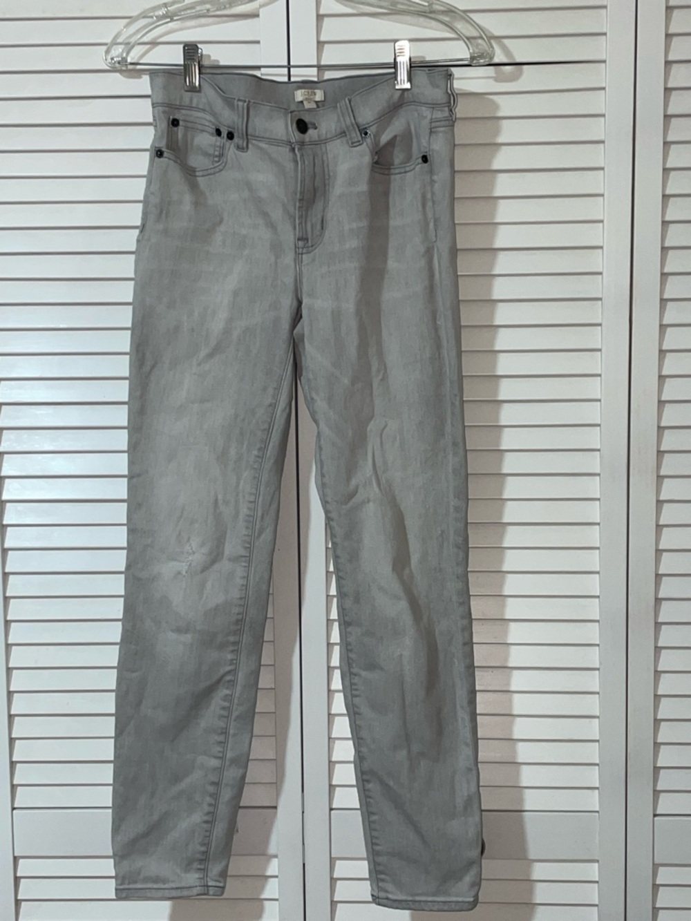 J. Crew Skinny Jeans in Light Gray